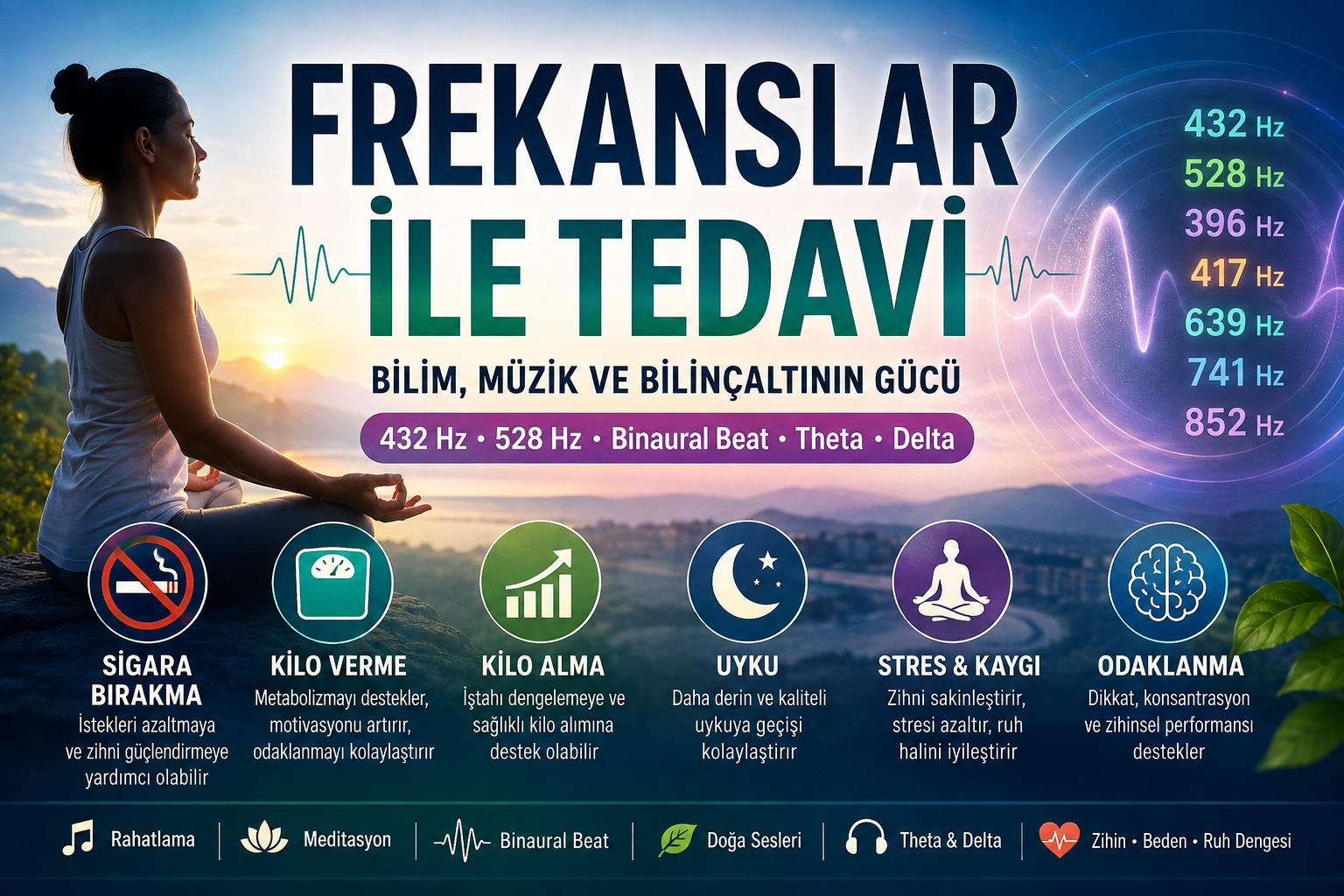 Frekanslarla Tedavi Nedir? 432 Hz, 528 Hz, Binaural Beat ve Frekans Terapisi