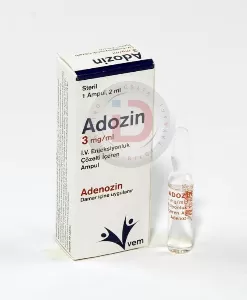 ADOZIN 3 MG/ML IV ENJEKSIYON VE INFUZYON ICIN COZELTI ICEREN 2ML 1 AMPUL