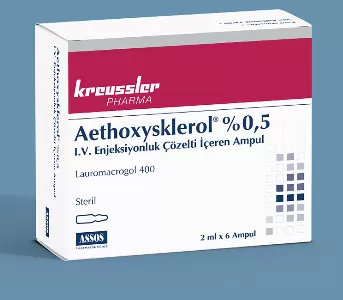 AETHOXYSKLEROL % 2 I.V. ENJEKSIYONLUK COZELTI ICEREN AMPUL ( 2 ML X 6 AMPUL )