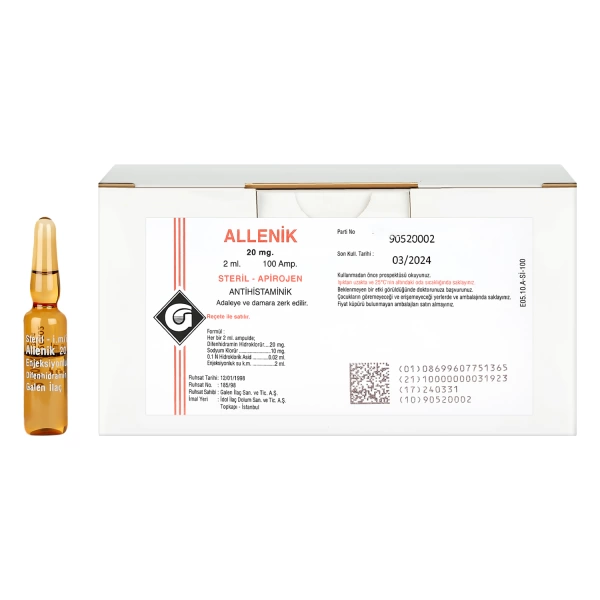 ALLENIK 20 MG 2 ML 100 AMPUL