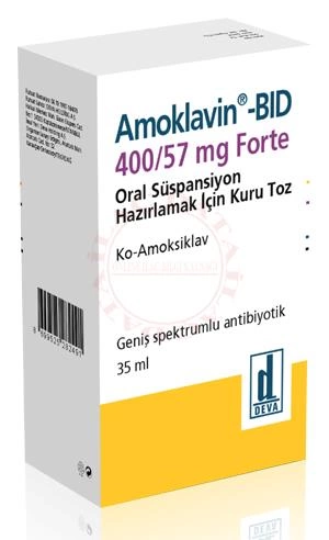 AMOKLAVIN BID 400/57 MG FORTE ORAL SUSPANSIYON HAZIRLAMAK ICIN KURU TOZ (100 ML)