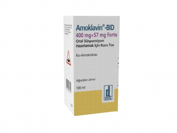 AMOKLAVIN BID 400/57 MG FORTE ORAL SUSPANSIYON HAZIRLAMAK ICIN KURU TOZ (70 ML)