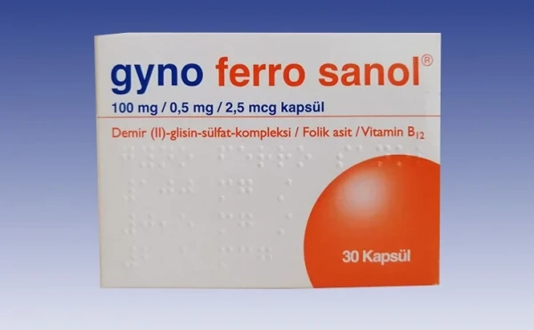 GYNO FERRO SANOL 100MG/0,5 MG/2,5 MCG KAPSUL (30 KAPSUL)